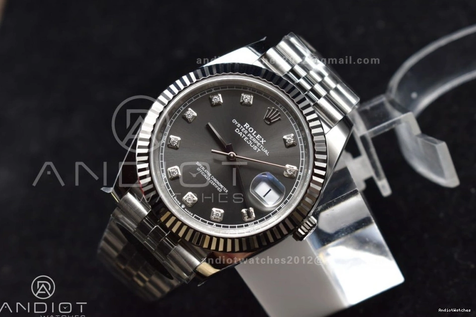 Clean Diamonds Bracelet Jubilee DateJust SS Steel Edition 126334 904L 421 1:1 Dial VR SmartChoice 41 Best Grey On 0823